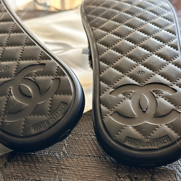 Chanel Tweed slides with rubber massage soles in size 40 Authentic - Picture 3 of 15